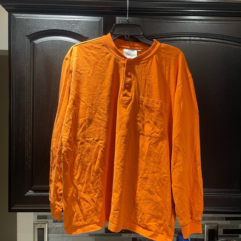 Rasco FR Shirt Mens Extra Large Gray Henley Long Sleeve Flame Fire Resistant